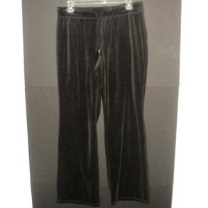 Everlast Sport Pants Women's Size L Black Velour Drawstring Activewear Boot Cut